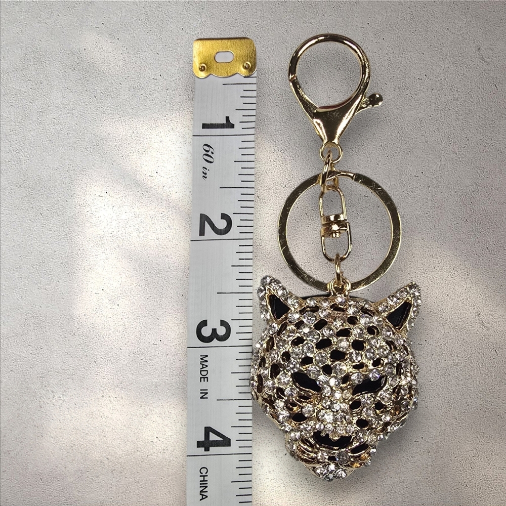 Leopard Cheetah Coach Inspired Bag Charm Keychain Purse - Picture 4 of 6